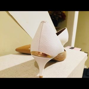 Calvin Klein Elegant Brown and White Shoes